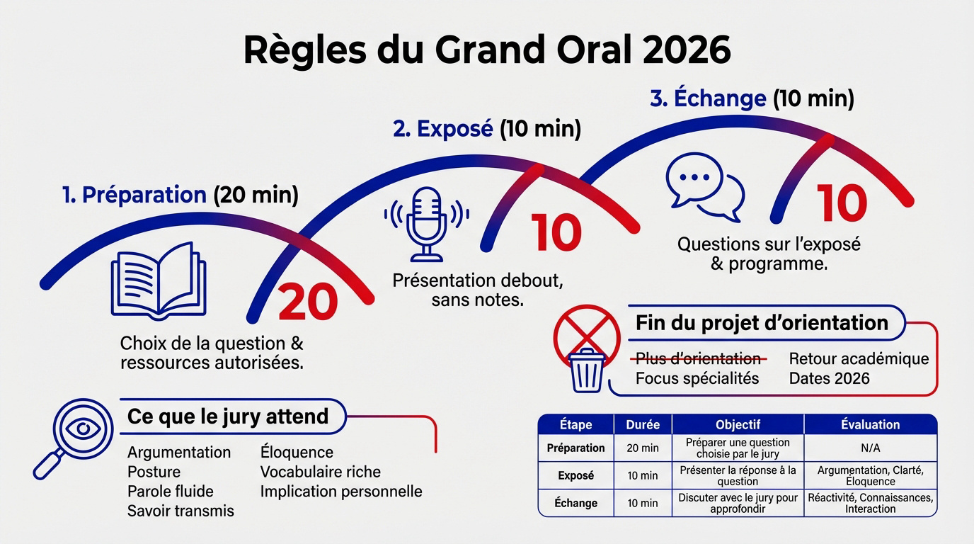 Étapes du Grand Oral 2026