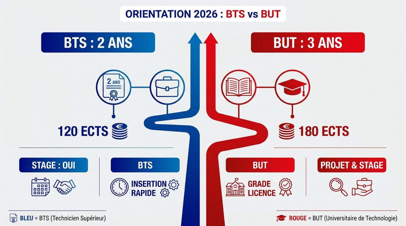 Graphique comparatif but vs bts 2026 lequel choisir
