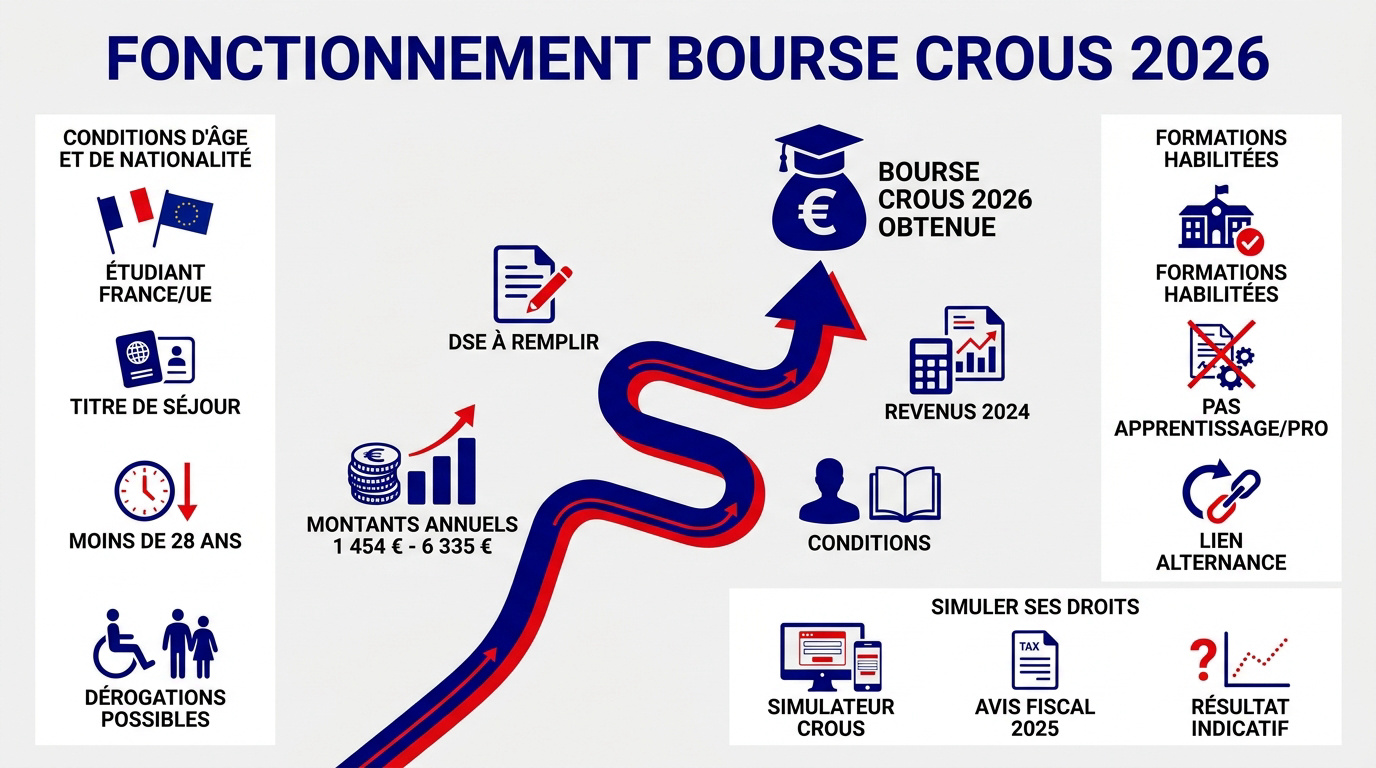 Étudiante consultant son dossier social étudiant sur un ordinateur pour la bourse Crous 2026