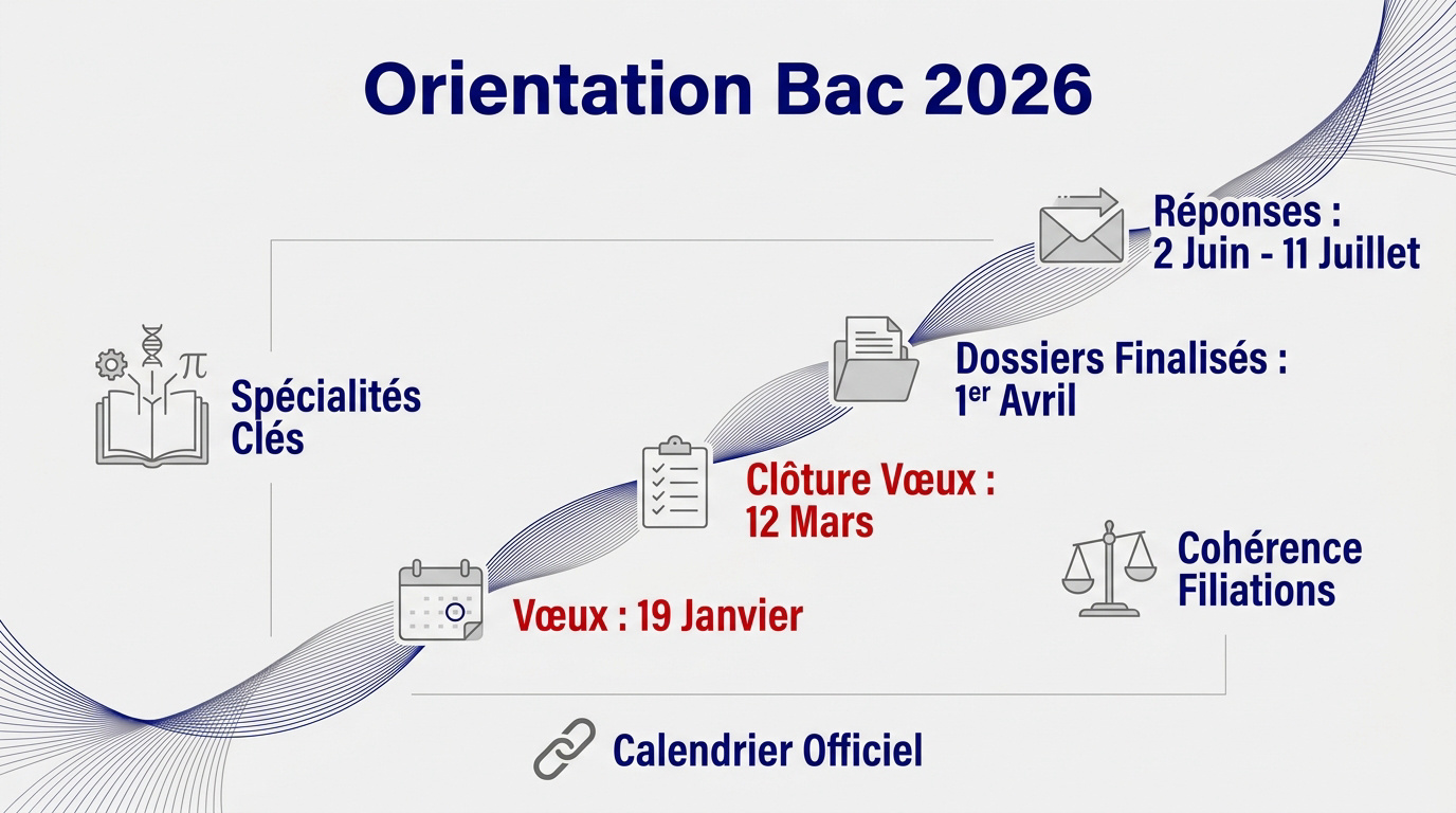 Calendrier et étapes clés de l'orientation post-bac 2026