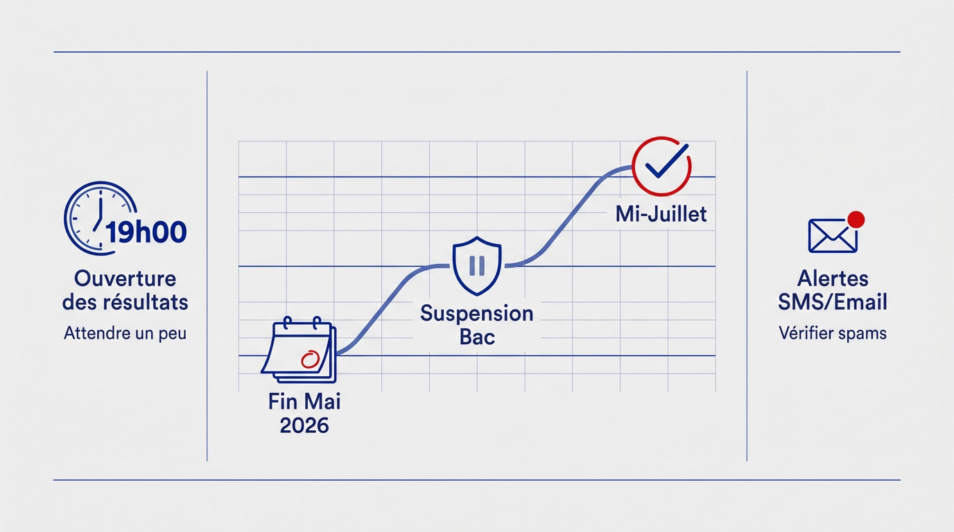 Calendrier officiel des résultats Parcoursup 2026 et dates clés du Bac