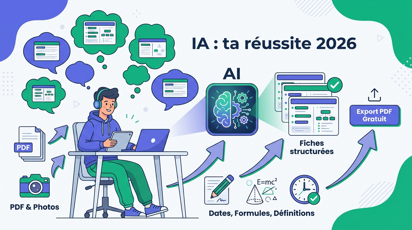 IA transformation de documents en fiches d'étude