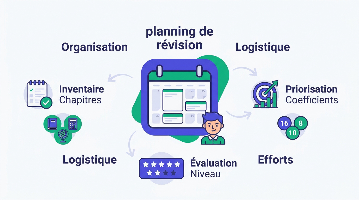 Infographie pour organiser son planning de révision du baccalauréat