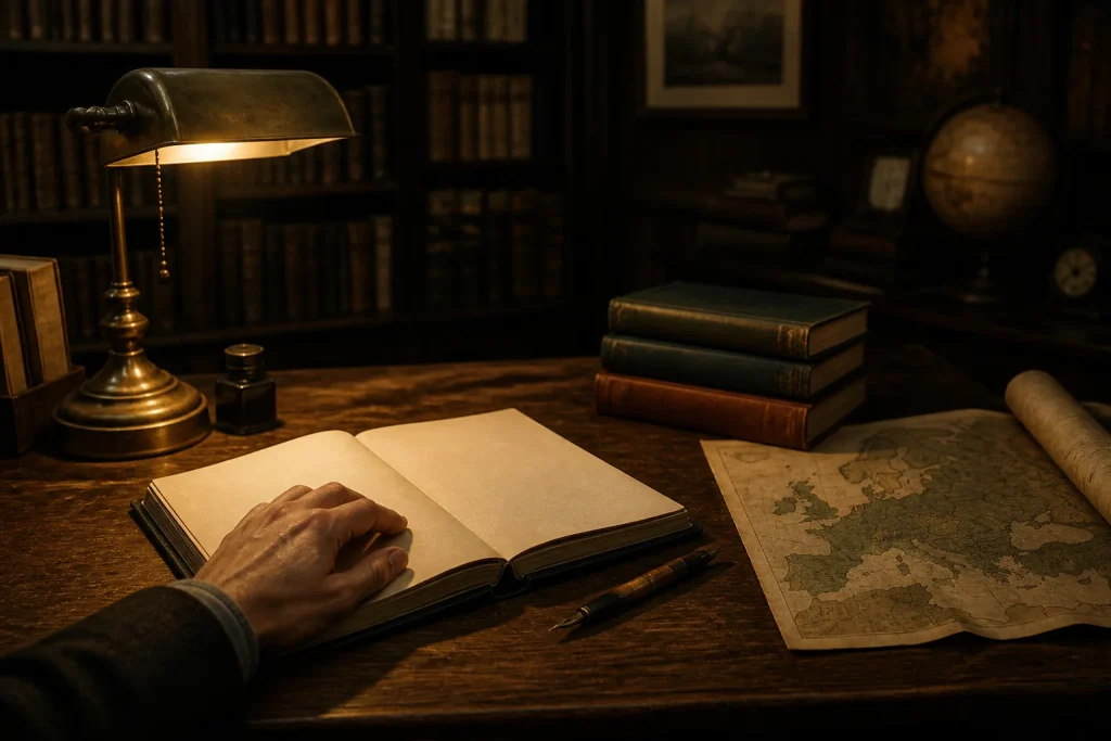 Bureau detude vintage et carte deurope