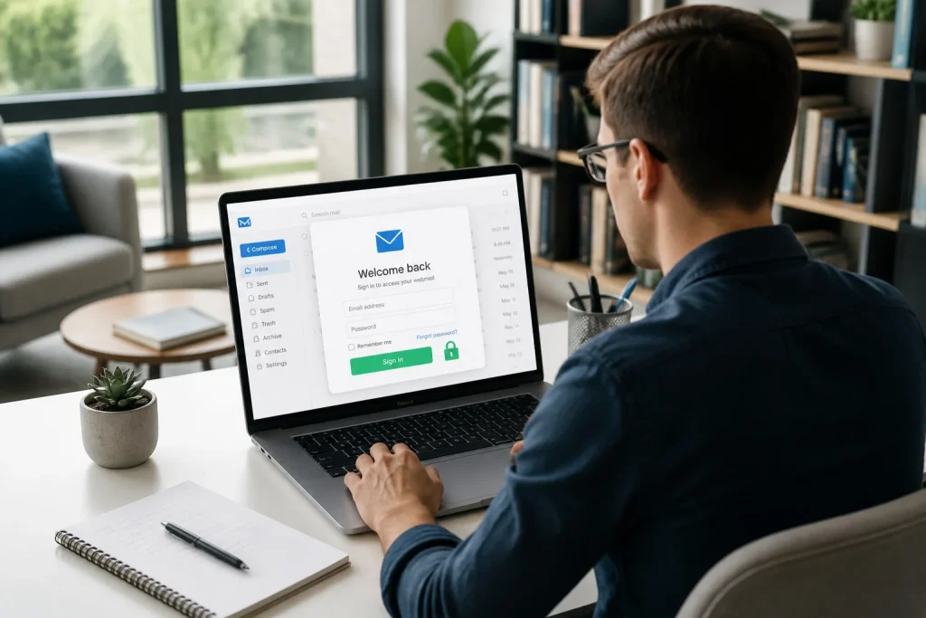 Connexion securisee a la messagerie web