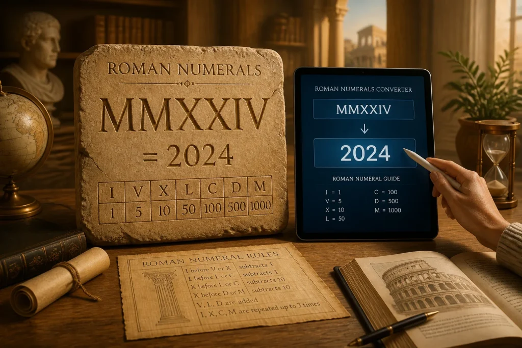 Conversion des chiffres romains a lere numerique