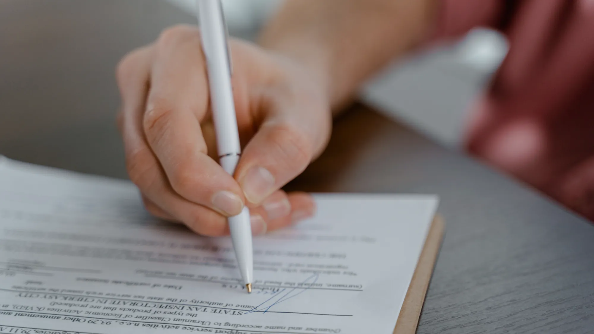 Signature d&rsquo;un document administratif