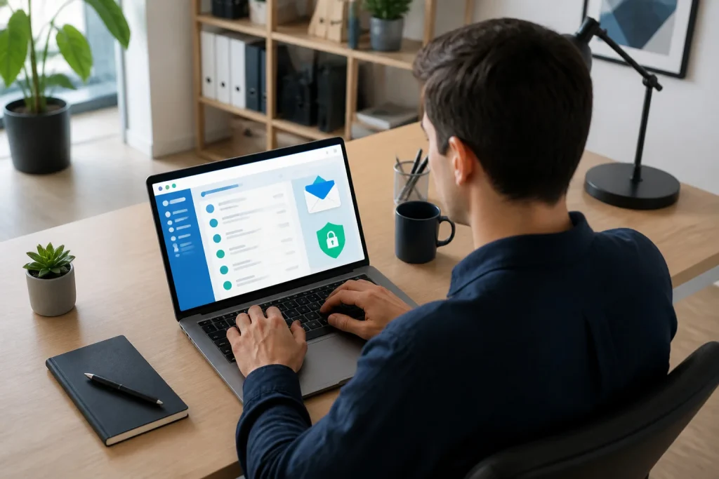 Interaction securisee avec un webmail moderne